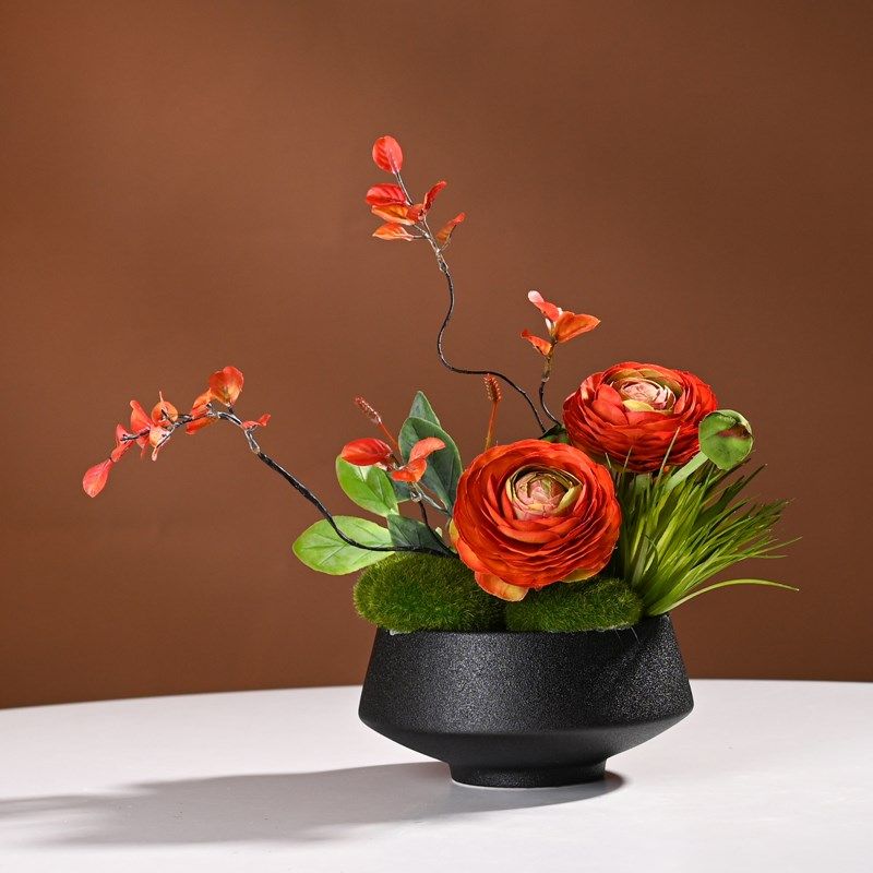 包厢圆形转盘仿真花餐桌s上假花中式摆件酒店大圆桌中间餐桌花摆,家居饰品,餐桌花艺,淘宝优惠券,粉丝福利购,淘宝优惠卷