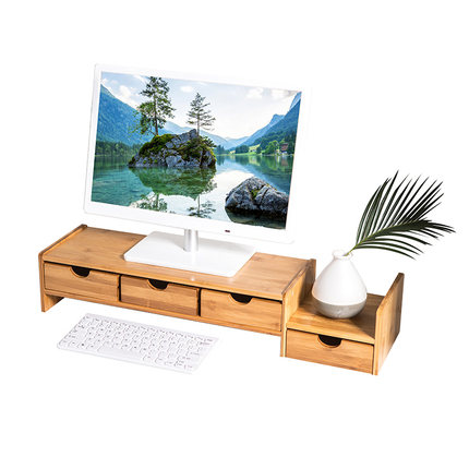 办公室台式电脑增高架桌面收纳置物垫高笔记本架子显X示器底座支