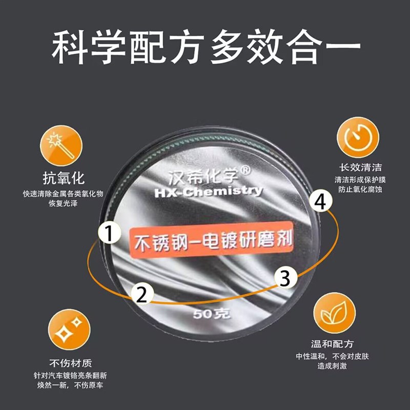 汽车车标中网镀铬除锈剂金属亮条电镀件去氧化修复翻新Y清洗剂神