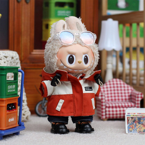 拉布布马卡龙搪胶娃衣登山冲锋衣