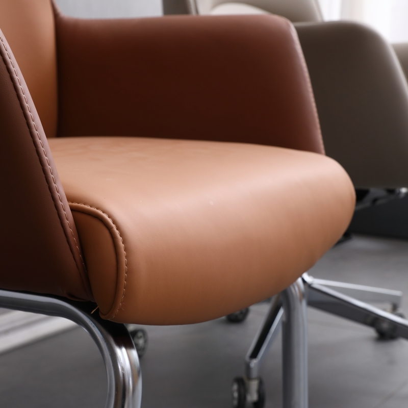 办公电脑椅职员椅会m议室会客接待椅子弓形棋牌椅高档轻奢麻将久