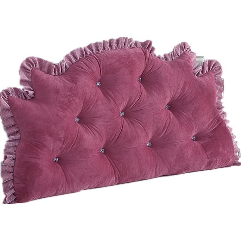 毛绒床头大靠背榻榻米公主卧室双人床上靠垫N沙发长靠枕含芯可拆