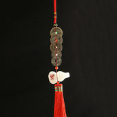 五帝钱真品铜钱白玉葫芦十帝钱六帝古币K压门槛纯铜门对门厕所卧