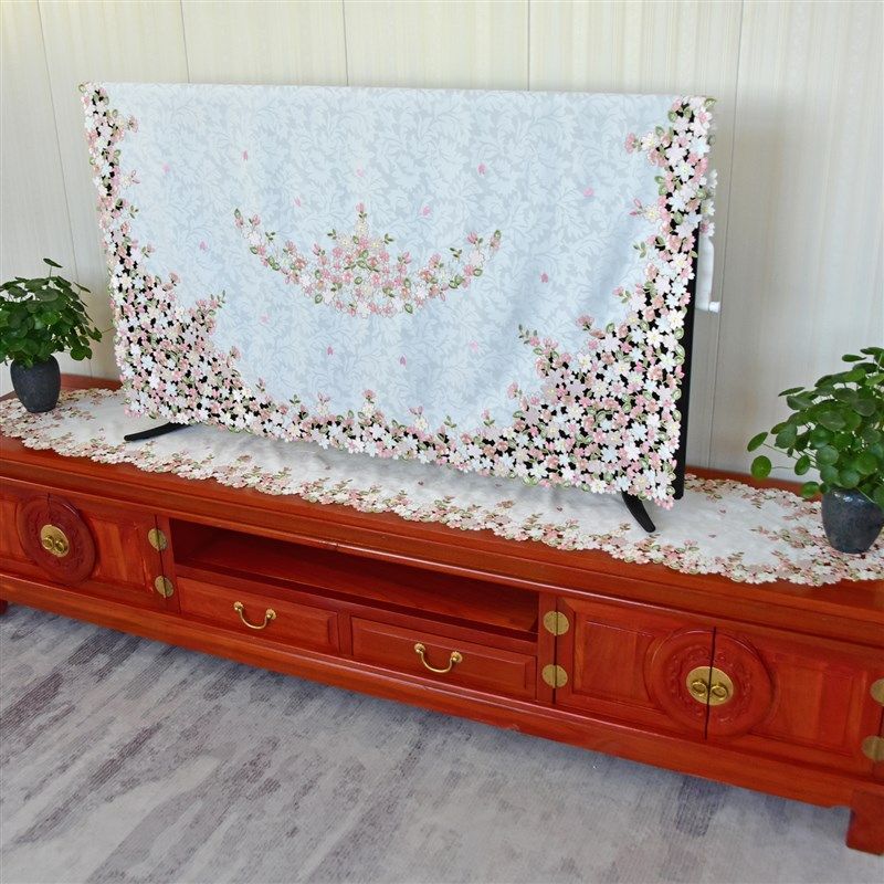 田园桌旗桌布桌垫茶几电视柜盖y巾斗柜餐桌垫布艺刺绣镂空美式中