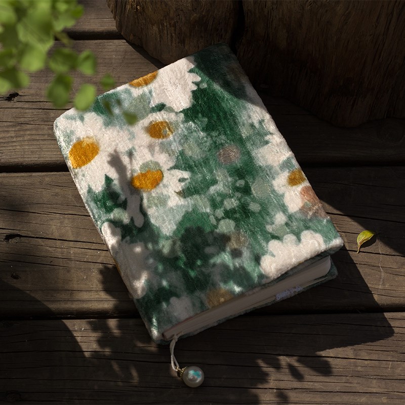 墨下【油a画雏菊】A6高颜值书衣手帐本 空白笔记本子手账本日记本