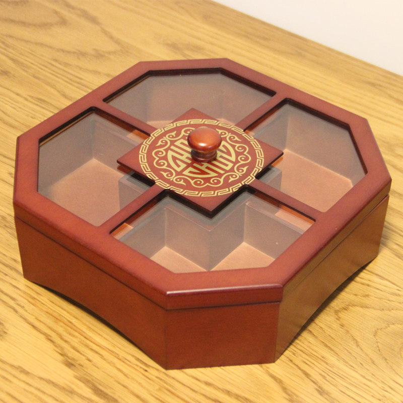 实木五格木质干果盒子创意分格带盖中式客L厅结婚瓜子零食喜糖果,餐饮具,果盆/果盘/果篮,淘宝优惠券,粉丝福利购,淘宝优惠卷