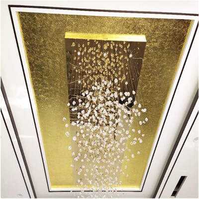 金箔纸装饰贴金 家装修吊顶手抓金铂酒店别墅贴金泊萡U纸1000张/