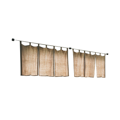 本原亚麻b布艺 吊带款纯亚麻日式小门帘 咖啡店民宿门店装饰帘半