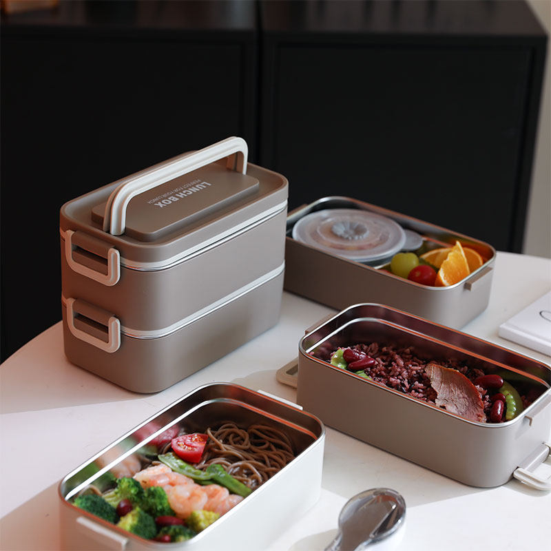 304不锈钢饭盒上班族上学专用可微F波炉加热分隔双层便携家用便当,餐饮具,饭盒/保温桶/保温提锅,淘宝优惠券,粉丝福利购,淘宝优惠卷