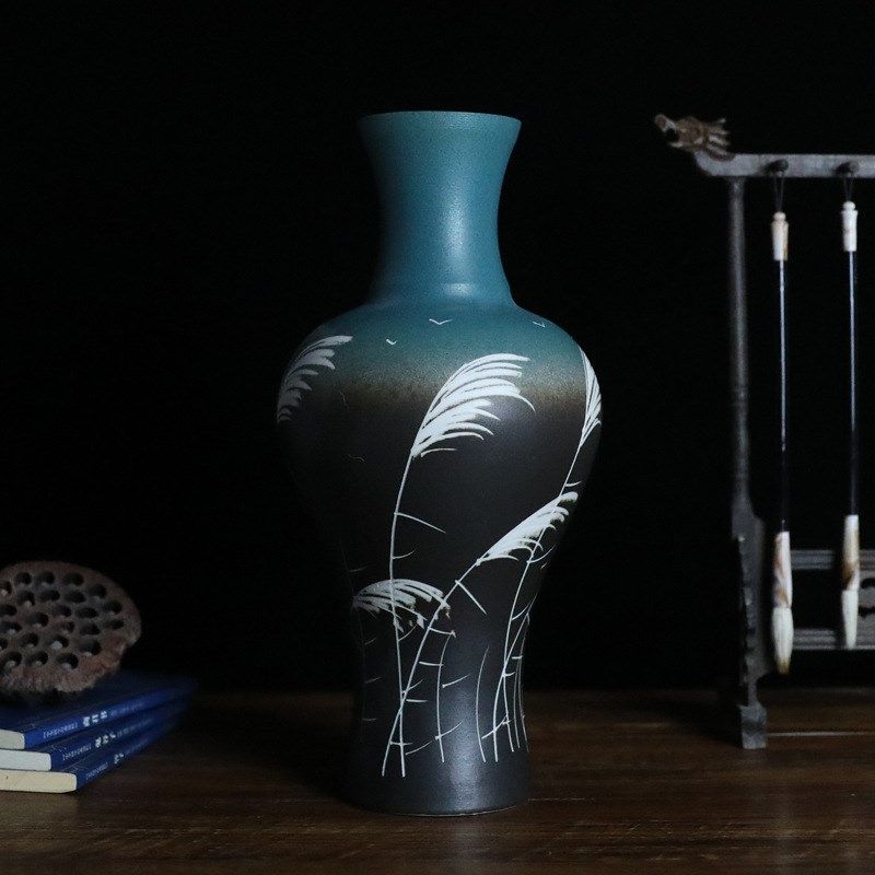 中式茶室软装茶柜酒柜装t饰摆件博古架陶瓷青花瓷花瓶瓷器工艺品,家居饰品,装饰摆件,淘宝优惠券,粉丝福利购,淘宝优惠卷