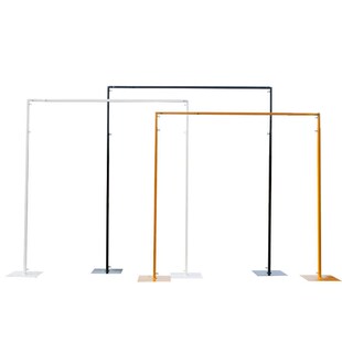 婚庆铁艺架子纱幔布幔花架黑色舞台背景架L订婚礼迎宾拱门支架摆