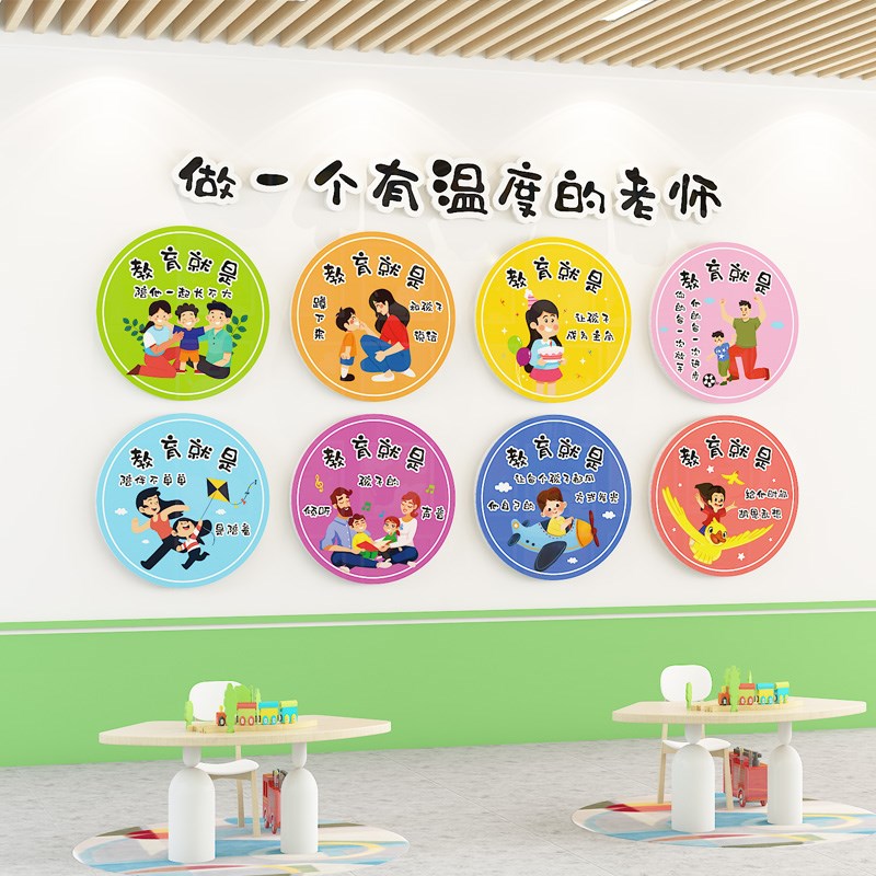 幼儿园墙面e装饰托管中心走廊楼梯教室文化墙春天环创主题墙成品