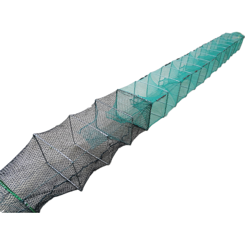 有结接尾虾笼地网有结尾鱼网折叠A4米5米螃蟹笼泥鳅黄鳝笼捕龙虾