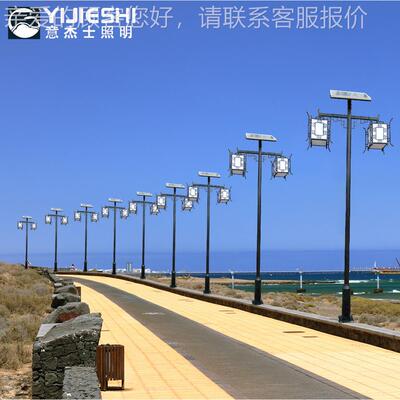太阳能仿直古庭灯3米林公园小院区别墅园景区中式庭院灯厂YJSFGTY