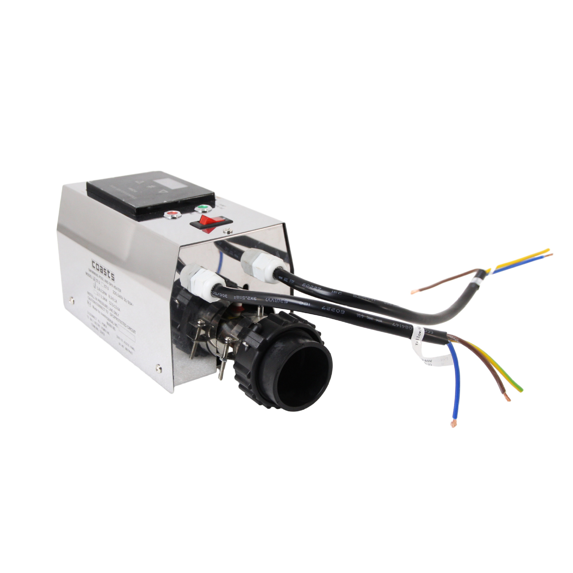 柯仕游泳池自动恒温电加热器温度显示触摸控制水泵开关系统节能