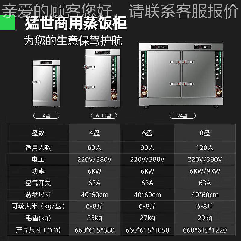 蒸饭柜商蒸箱校企饭SFW工包厂食堂电热蒸车蒸蒸饭箱记忆用菜单款