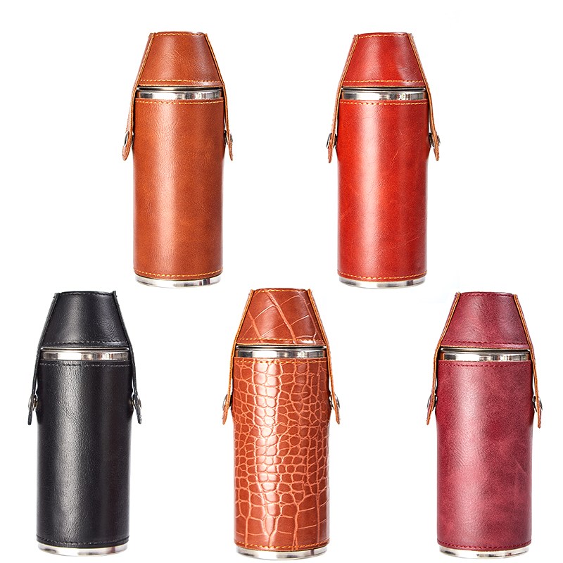 304不锈钢高档加厚n酒壶 约半斤装户外随身便携男士创意圆柱小酒