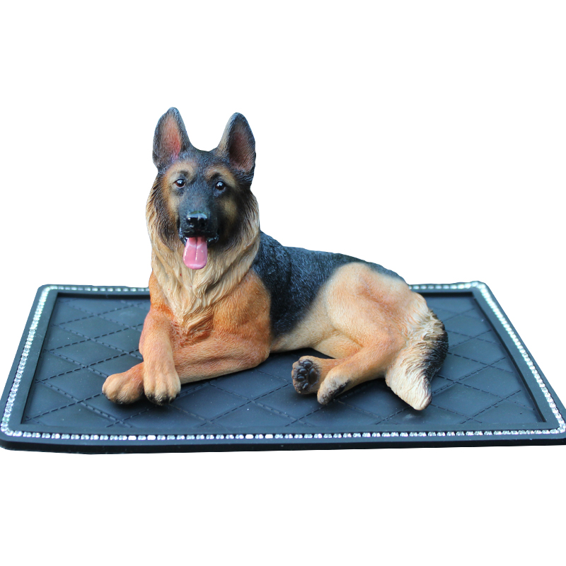 德国牧羊犬模型车载动物仿真可爱车内男士名犬P装饰品狼狗汽车摆