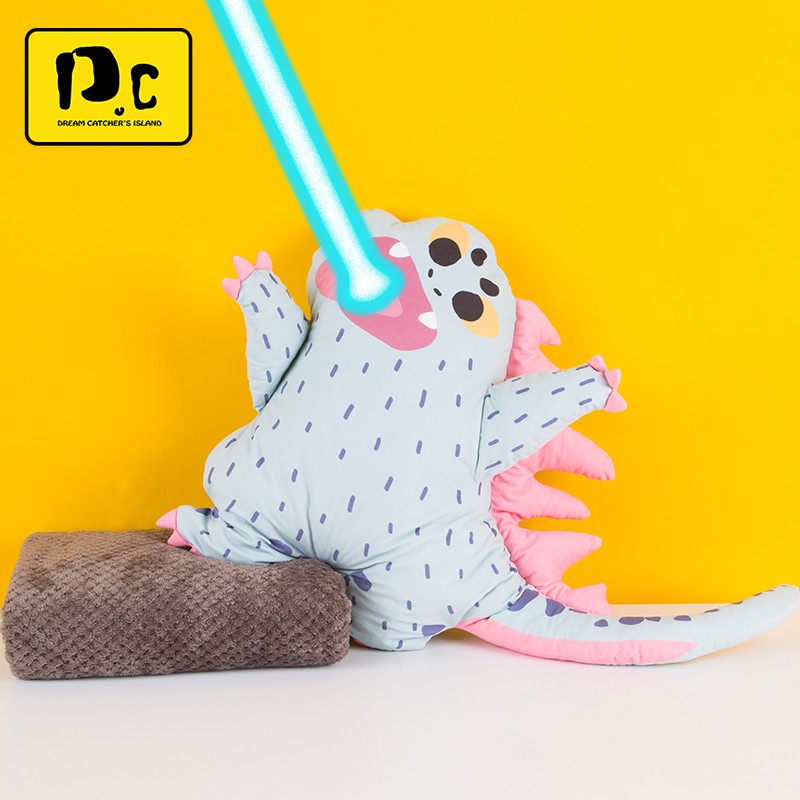 捕梦岛哥斯拉抱枕l被子汽车枕头办公室空调午睡毯两用靠枕毯