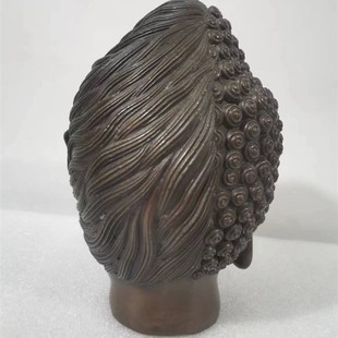 纯铜佛魔佛头摆件善恶一念一面魔一面佛家居装S饰工艺品半佛半魔