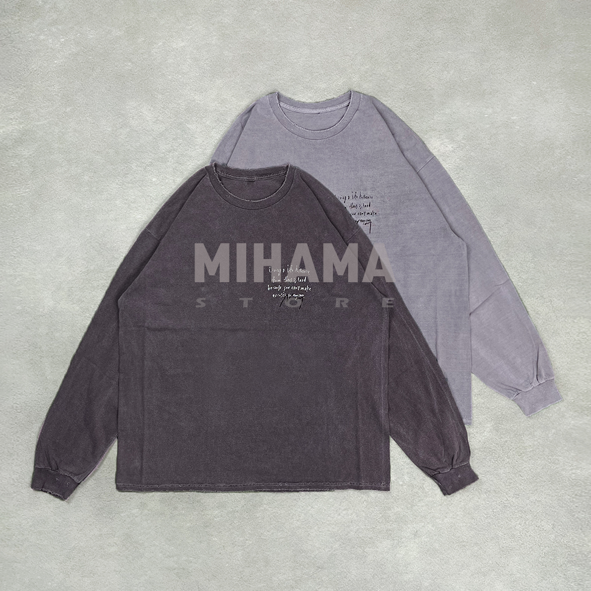 ANCELLM水洗做旧长袖休闲T25AW