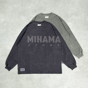 COTTON 现货 休闲T恤 SIGN 宽松水洗长袖 25AW WTAPS