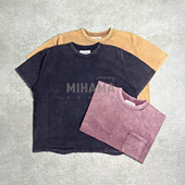 POCKET日产破坏短袖 现货折扣 STITCH DAMAGED ANACHRONORM MOSS