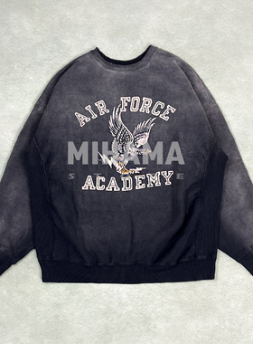 现货 BOWWOW U.S. AIR FORCE EAGLE SWEATSHIRT 做旧老鹰卫衣25AW
