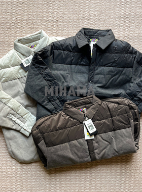 【折扣】is-ness x TAION DOWN SHIRT 尼龙羊毛拼接羽绒衬衫外套