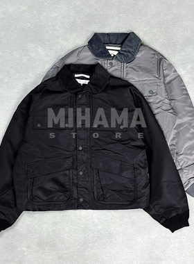 现货 F/CE. FADING TWILL MIL JK 复古灯芯绒领短款飞行夹克 25AW