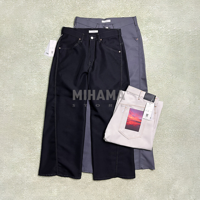 立体剪裁廓形弯刀宽松工装长裤