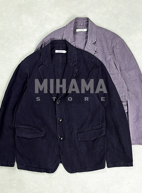 现货NONNATIVE OFFICER 5B JACKET 硫化染棉麻混纺西服夹克25AW