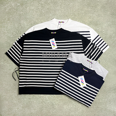 宽松条纹短袖T恤25ss