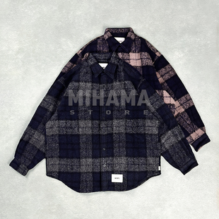 TWEED 25AW TXT 羊毛格纹衬衫 TEXTILE WONY WTAPS 现货