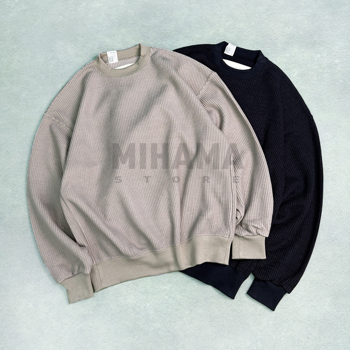 现货 N.HOOLYWOOD CREW NECK SWEAT 日产羊毛混纺华夫格卫衣 26AW