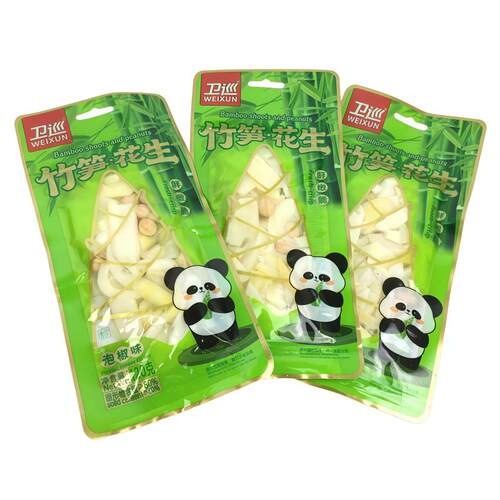 卫巡120g泡椒味竹笋花生泡椒笋休闲开袋即食宿舍零食品
