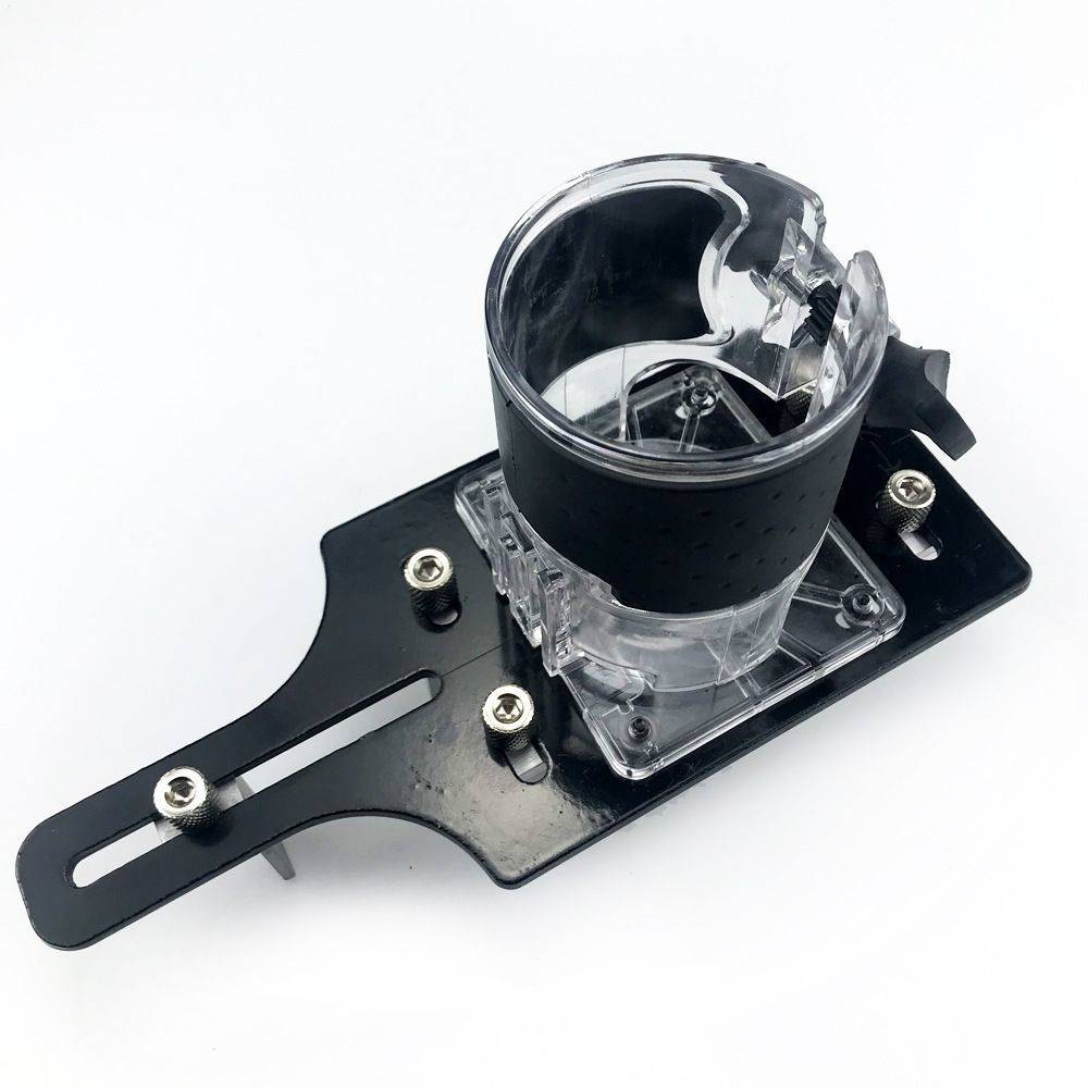 隐形二合一连接件开槽器机架子模具带定位修边机铣木工工具