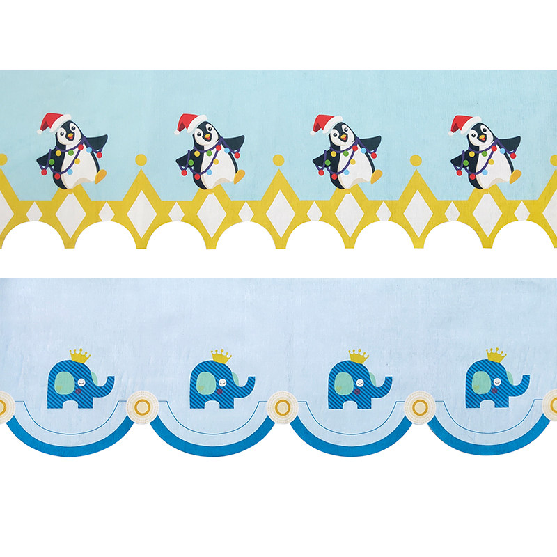 定制窗帘帘头免打孔自粘魔术贴卡通儿童房客厅卧室遮光成品飘窗幔