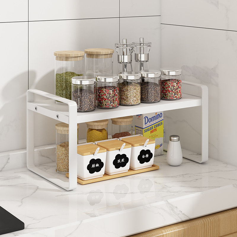 厨房置物架橱柜内柜子隔板白色桌面台面收纳用品调料分层储物架,住宅家具,搁板/置物架/家用陈列架,淘宝优惠券,粉丝福利购,淘宝优惠卷