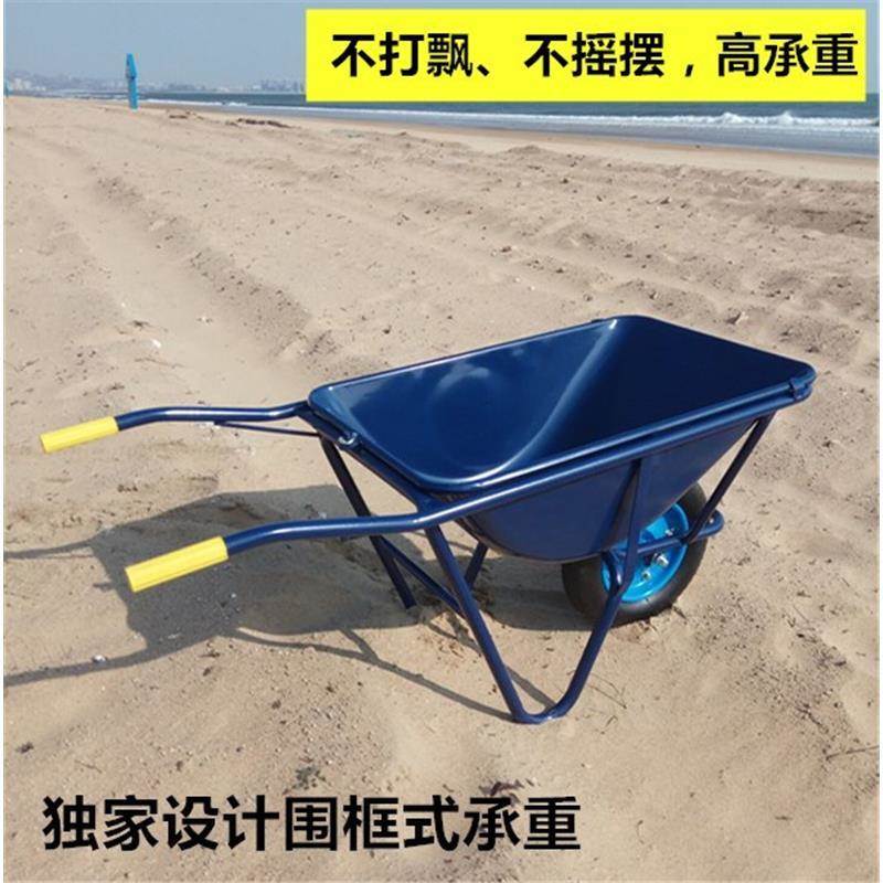 独轮车农用工地用手推车推沙推泥C土单轮带斗车建筑垃圾搬运车家