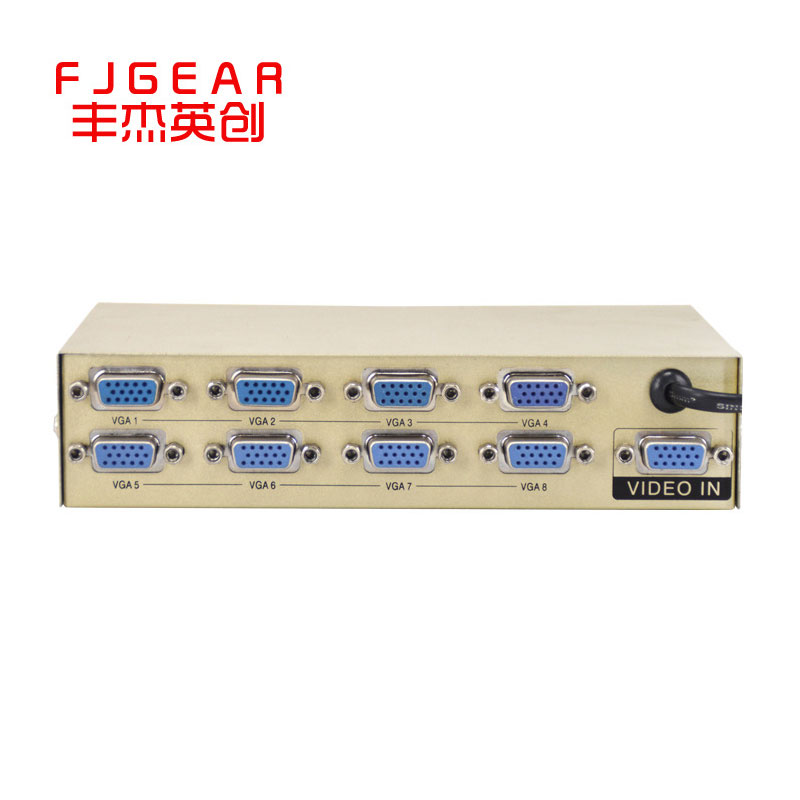 丰杰FJ-1508 1进8出分频器 VGA分配器 主机分屏器 一分八分频器