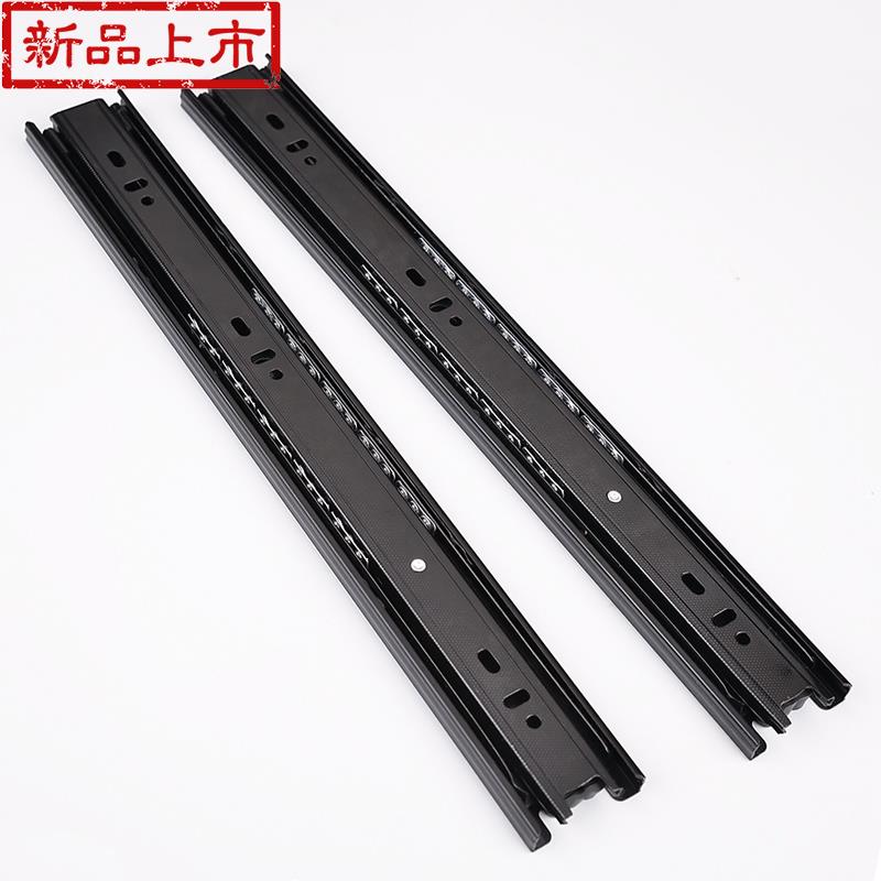 新品轨1滑轨加长滑道抽屉3三节轨滚A珠导轨超短1c0寸\4\8\62静音