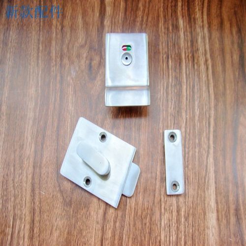 卫生间隔断五金配件 公共 厕所隔断板门指示锁 洗手间门插销锁