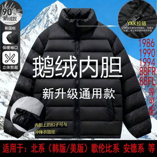 北系韩版专用鹅绒内胆三合一美版