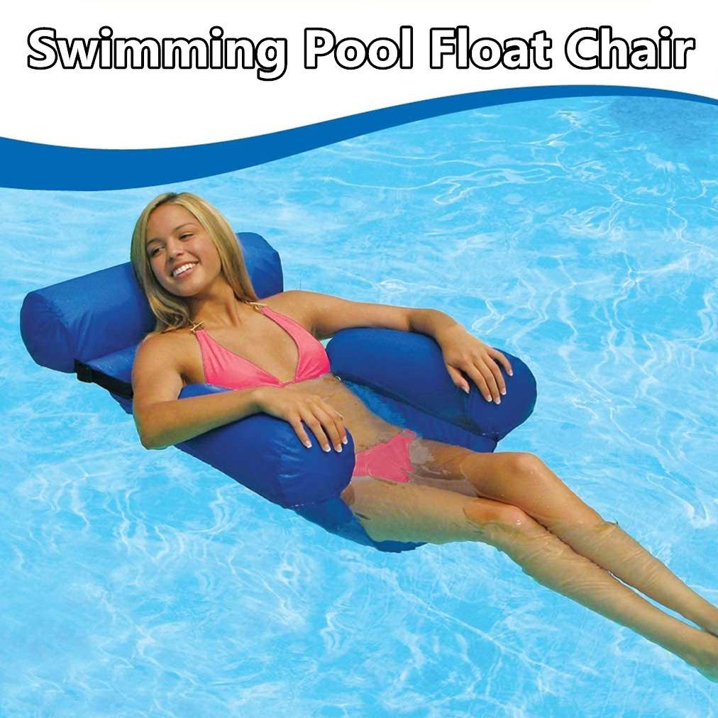 Swimming Pool Float Chair 充气可折叠靠背浮排水上沙发水上浮排