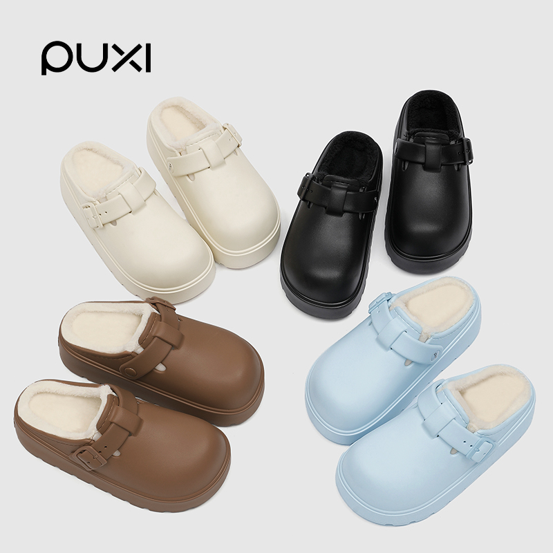 朴西防水雪地靴棉拖鞋女2025新款