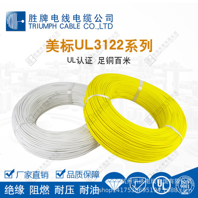 胜牌现货美标3122高温硅胶编制护套线300V镀锡铜线24AWG