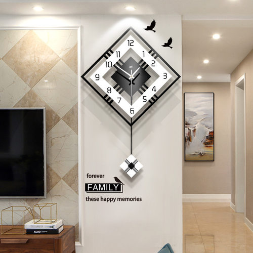 现代简约钟表挂钟客厅时尚家用装饰创意挂墙静音餐桌北欧时钟