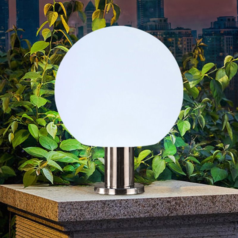 景观柱头灯家用户外防水别墅庭院围墙灯圆球形室外公园柱子大门灯