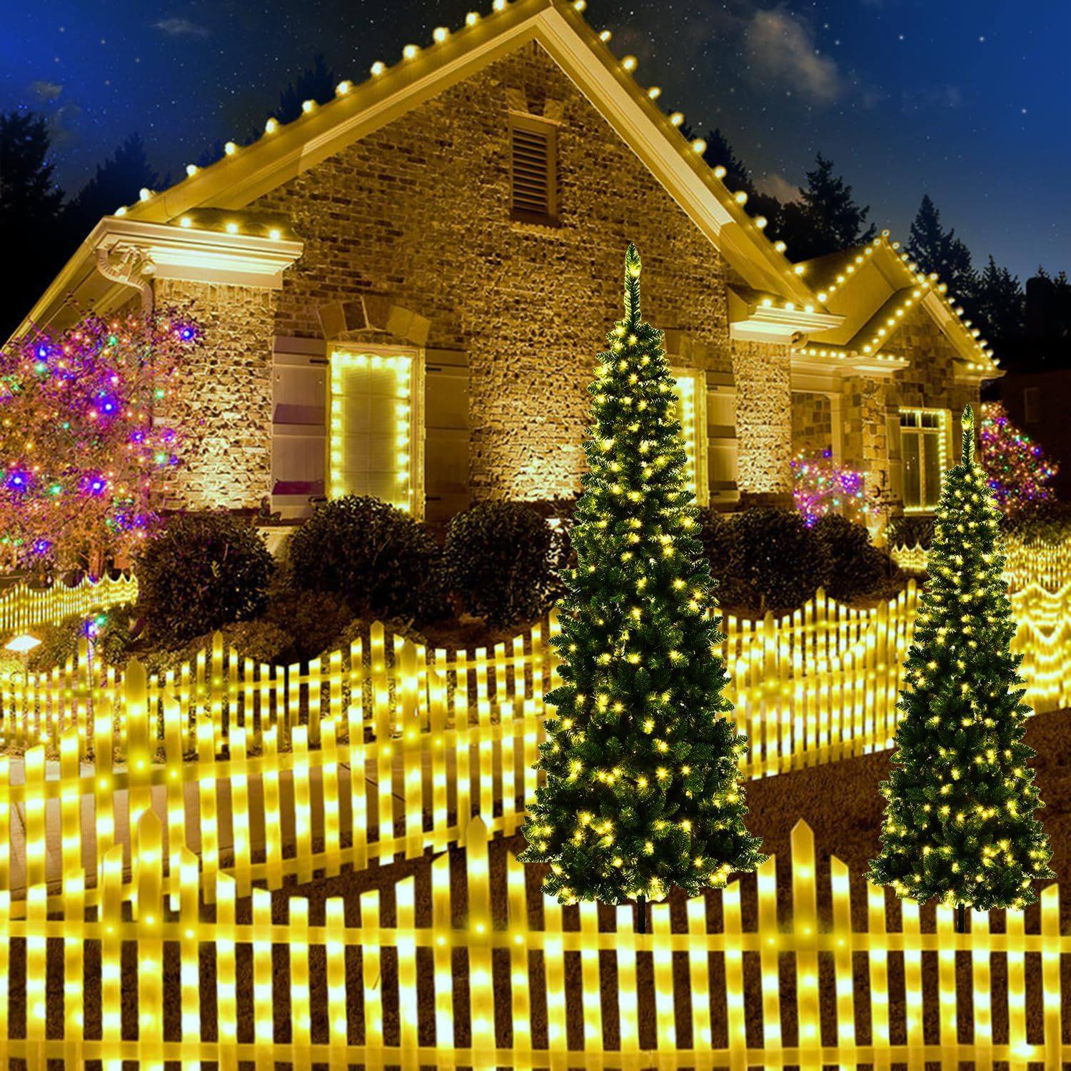 太阳能户外灯庭院造景布置新款栅栏围栏灯家用花园装饰地插草坪灯